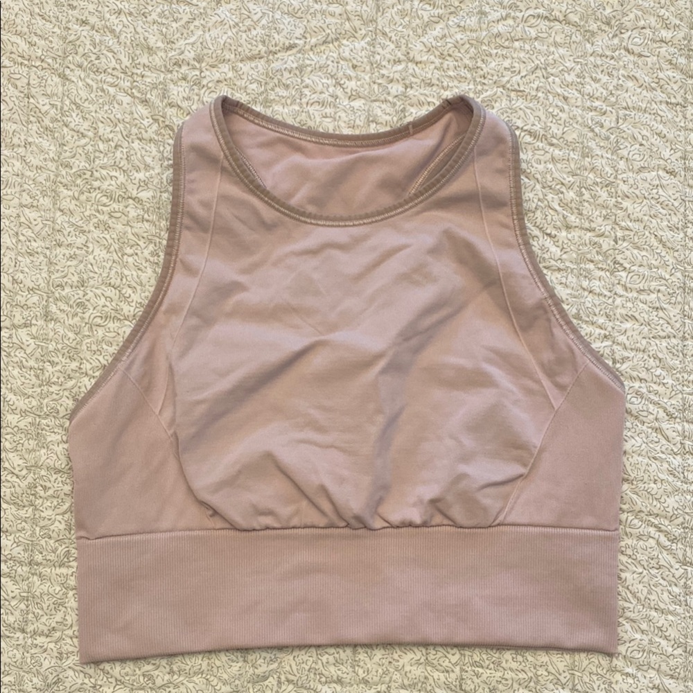 Lululemon Pink Sports Bra High Neck Racerback